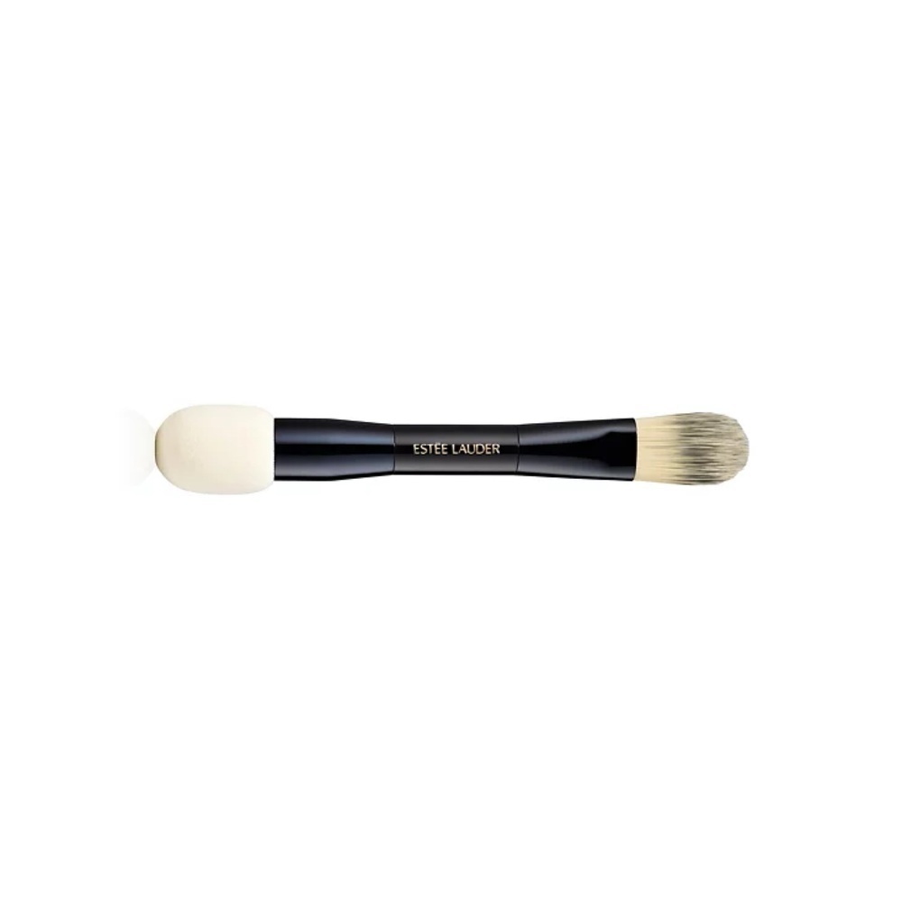 Estee Lauder Dual-Ended Foundation Brush with Sponge 2 Pieces New